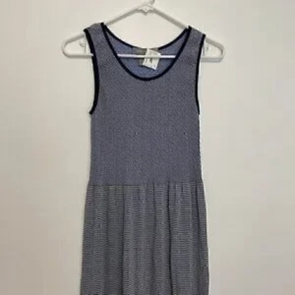 LARK + GREY NWT Knit Striped Scoop Neck Sundress L/XL Smocked Fit & Flair - Picture 5 of 11